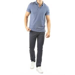 NEW JACHS NEW YORK straight fit 5 pocket summer commuter pants in slate navy